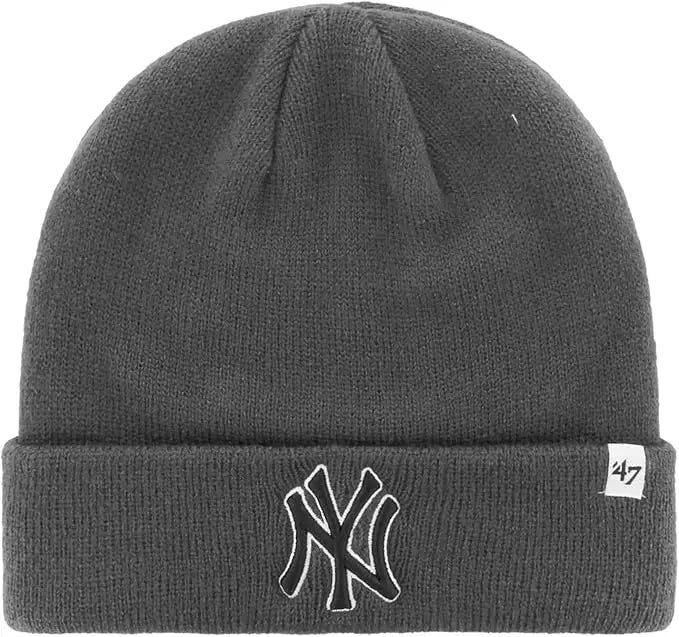 47 MLB New York Yankees Brand Cuff Knit Hat Beanie - Charcoal Gray by I-Max Fashions