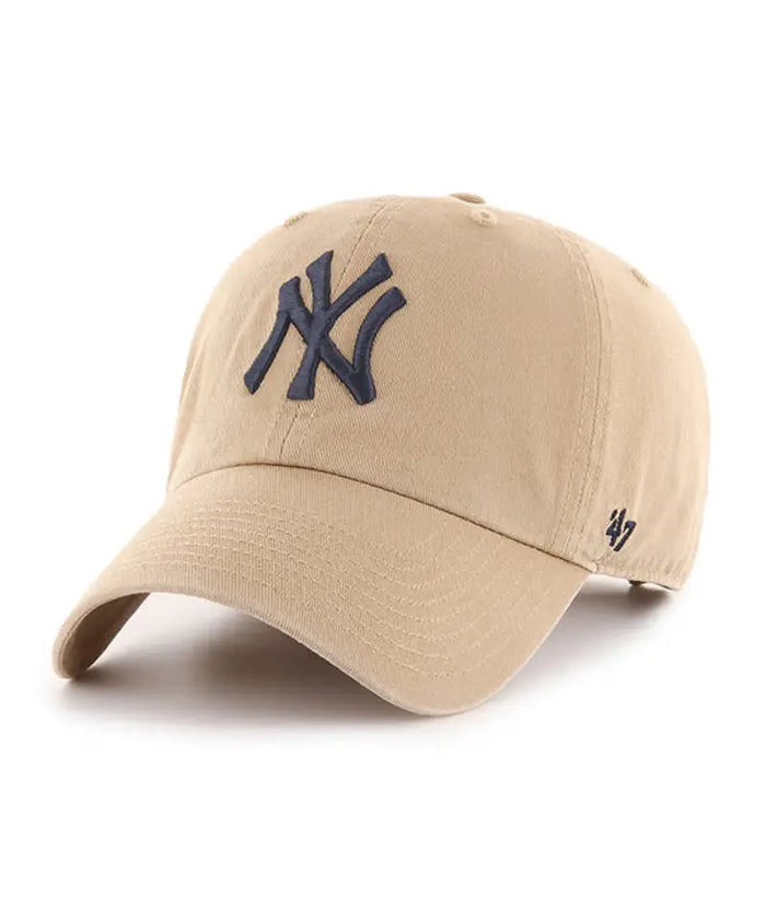 47 MLB New York Yankees Clean Up Adjustable Baseball Cap Khaki by I-Max Fashions