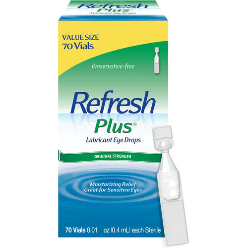 Refresh Plus Original Strength Lubricant Eye Drops, Value Size, 70-0.01 Fl Oz Vials by Pasteur Pharmacy