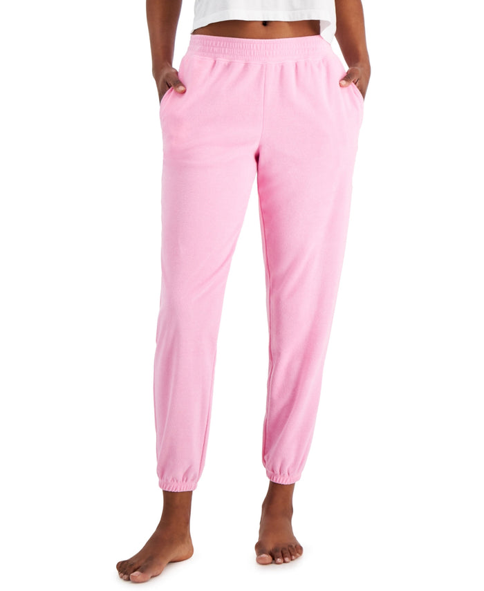 Jenni Womens Smocked-Waist Terrycloth Jogger Pants by Vanessa Jane
