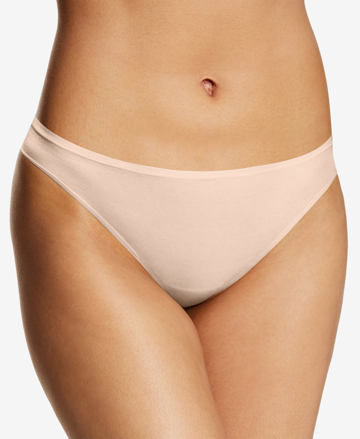 Maidenform Womens Cotton Comfort Thong Underwear Latte Lift, Size M by Vanessa Jane