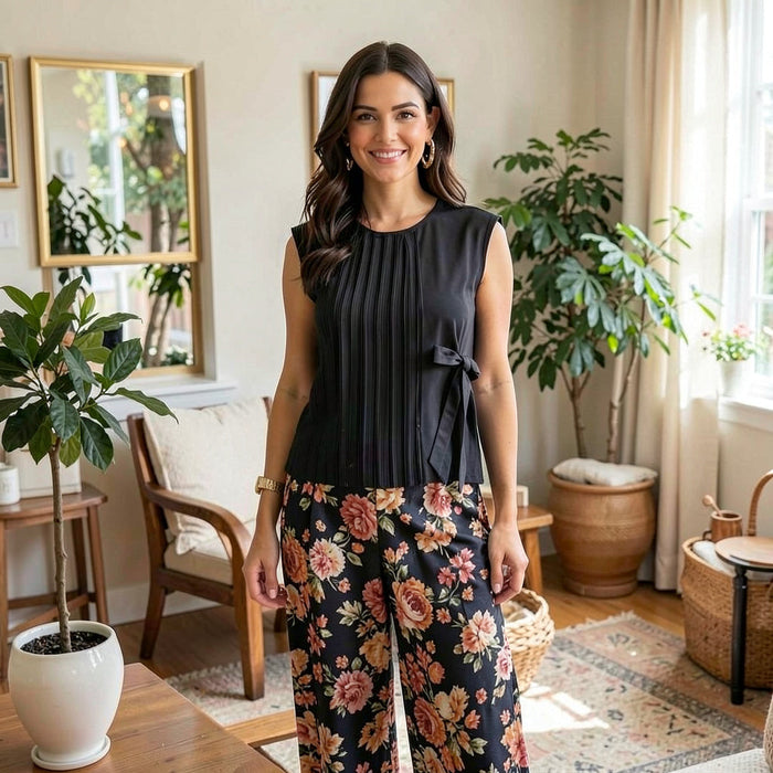 Alfani Pleated Side-Tie Top, Size Large by Vanessa Jane