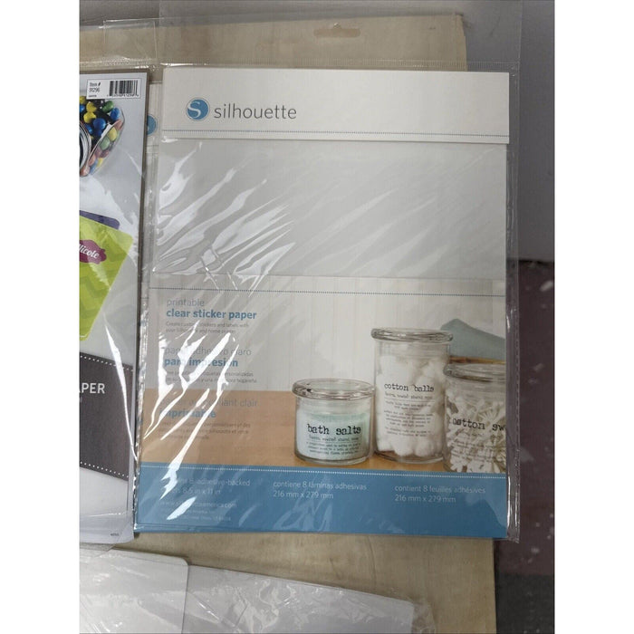 Silhouette Printable Clear Sticker Paper, 8.5 x 11, 8 Sheets by Price Is Right Miami
