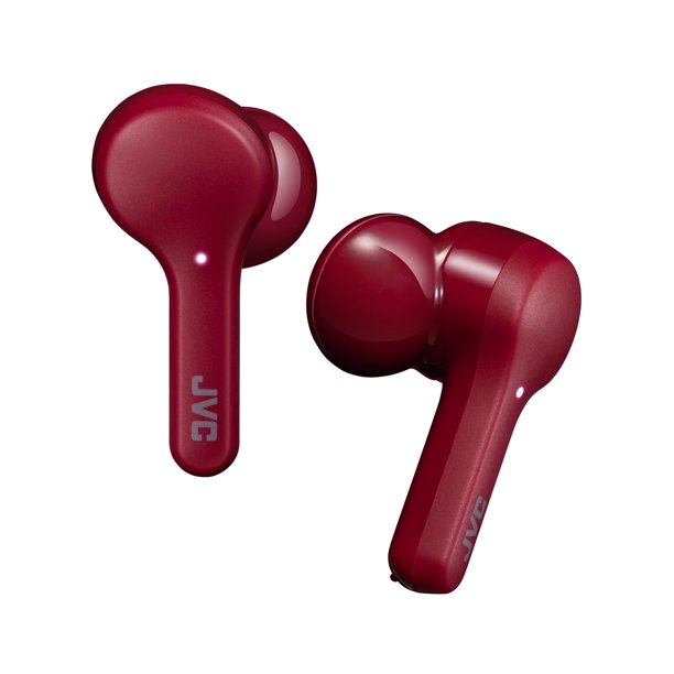 IN STOCK! JVC HA-A8TR In-Ear True Wireless Stereo Bluetooth® Earbuds with Microphone and Charging Case (Red) by Silarius