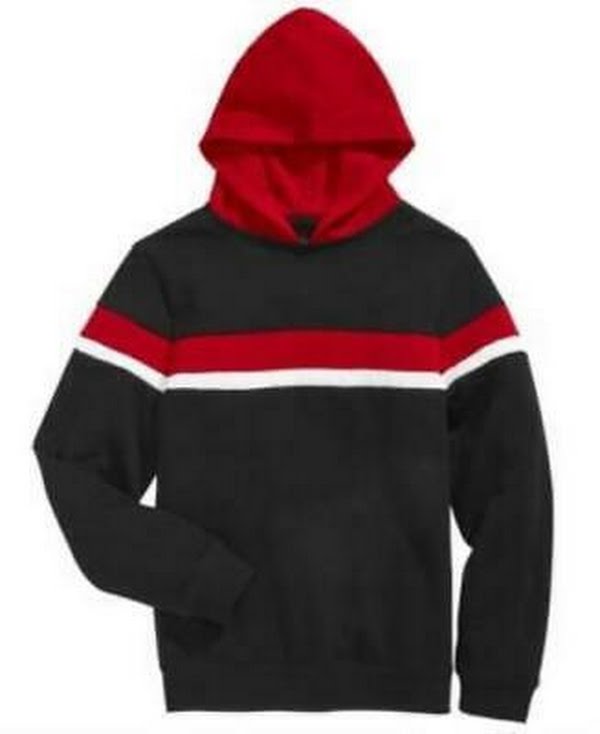 Univibe Big Boys Nolan Colorblocked Stripe Hoodie ,Size Large by Vanessa Jane