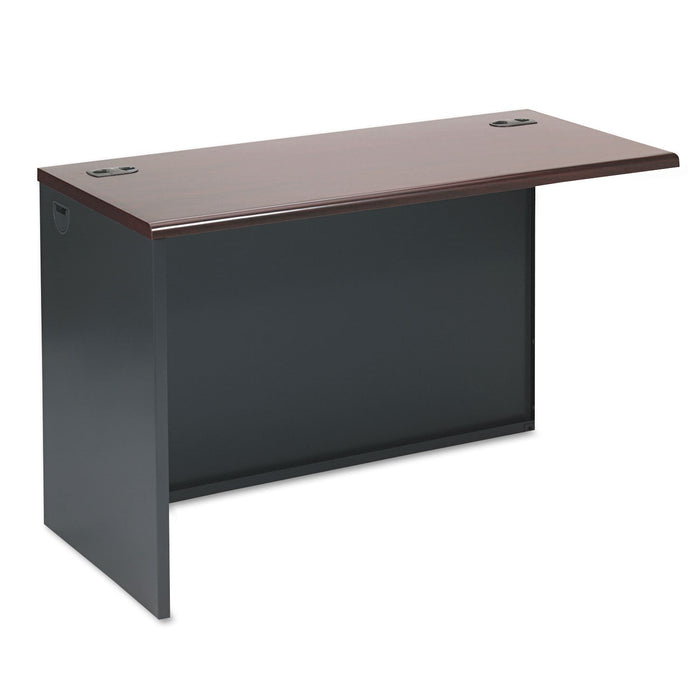 HON 38000 Series Return Shell, Left, 48w x 24d x 29.5h, Mahogany/Charcoal