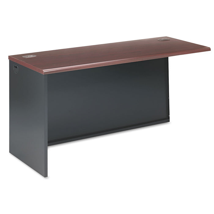 HON 38000 Series Return Shell, Left, 60w x 24d x 29.5h, Mahogany/Charcoal