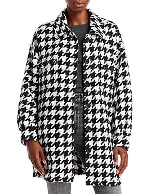 BAGATELLE.NYC Houndstooth Shirt Jacket by Vanessa Jane