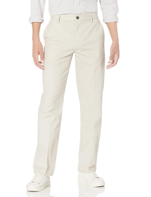 Amazon Essentials Men's Classic-Fit Flat-Front Chino Pant Stone Size 35x34 by Deal US