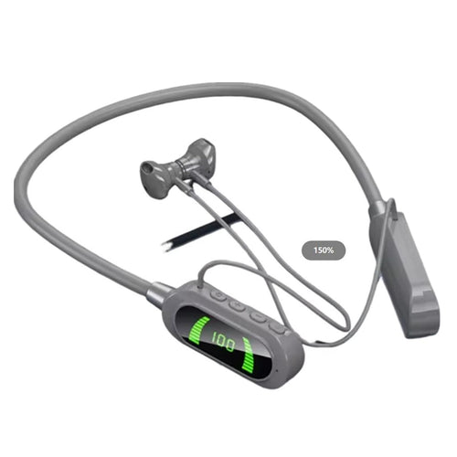 Wireless Neckband Earphones with LED BT5.3 20H Play time Water Resistant Noise C