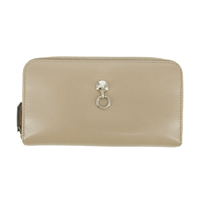 Fendi Grey Leather Zip Around Long Wallet #5189 by Bolt Boutique