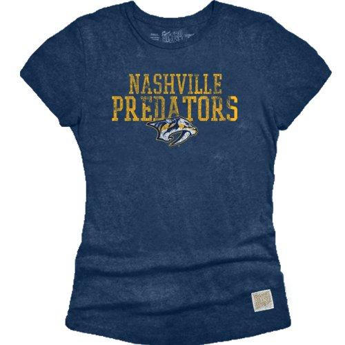Nashville Predators Youth Girls Tri-Blend Tee, Large, Navy by Vanessa Jane