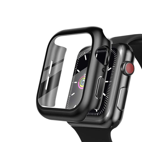 PC Case with Tempered Glass Screen Protector for Apple Watch 42mm by Merchsection