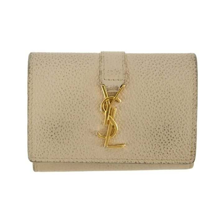 Yves Saint Laurent Beige Origami Compact Wallet #5203 by Bolt Boutique