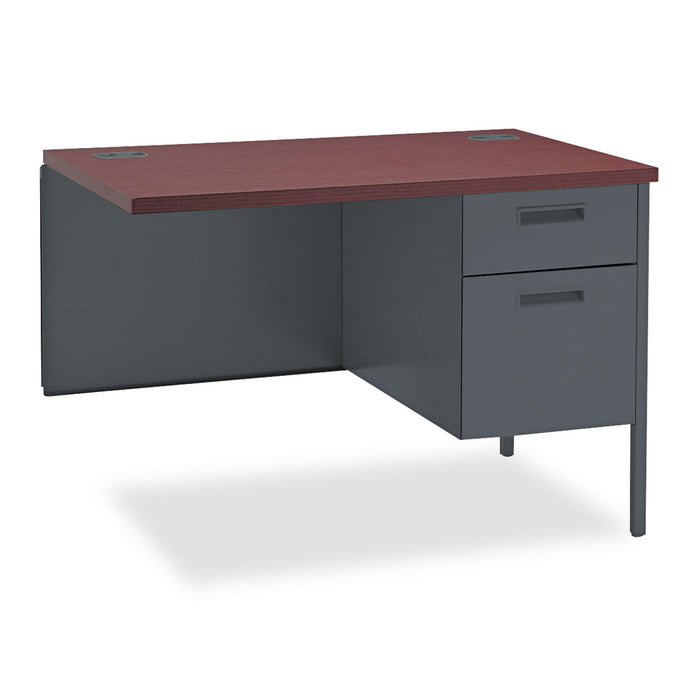 HON Metro Classic Series Workstation Return, Right, 42w x 24d x 29.5h, Mahogany/Charcoal