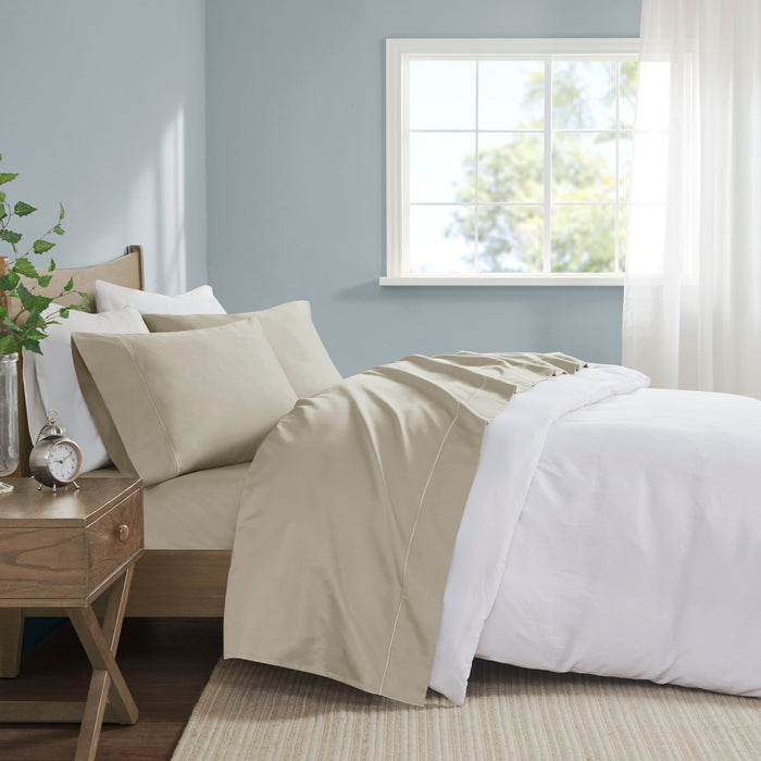 Madison Park 600 Thread Count Pima Cotton Sateen 7-pc Sheet Set, Split King by Vanessa Jane