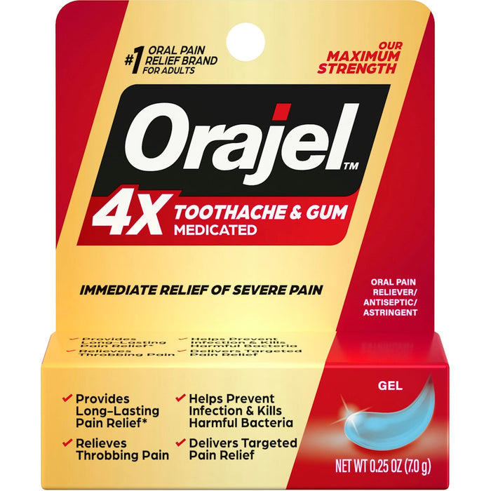 Orajel Toothache & Gum, Instant Pain Relief, Gel, 0.25 Ounce by Pasteur Pharmacy