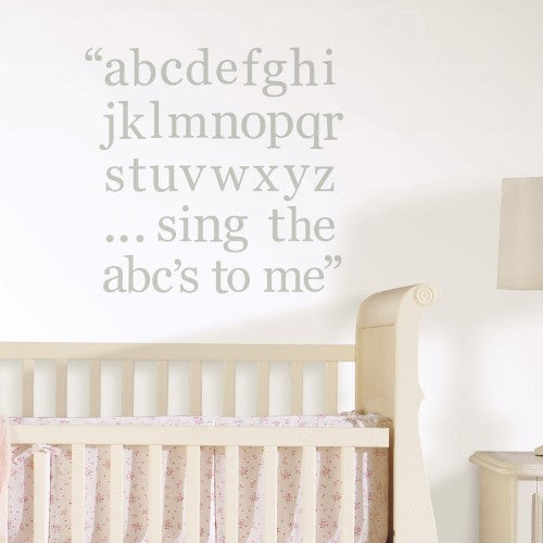 Wall Pops Brewster Dove Gray Alphabet Letters Wall Decals A-Z by Vanessa Jane