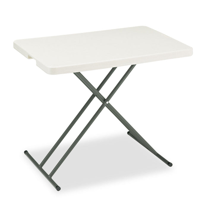 Iceberg IndestrucTable Classic Personal Folding Table, 30w x 20d x 25 to 28h, Platinum