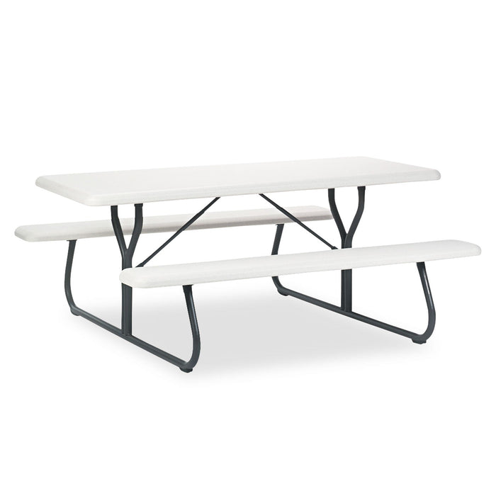 Iceberg IndestrucTable Classic Picnic Table, 72w x 30d x 29h, Platinum/Gray
