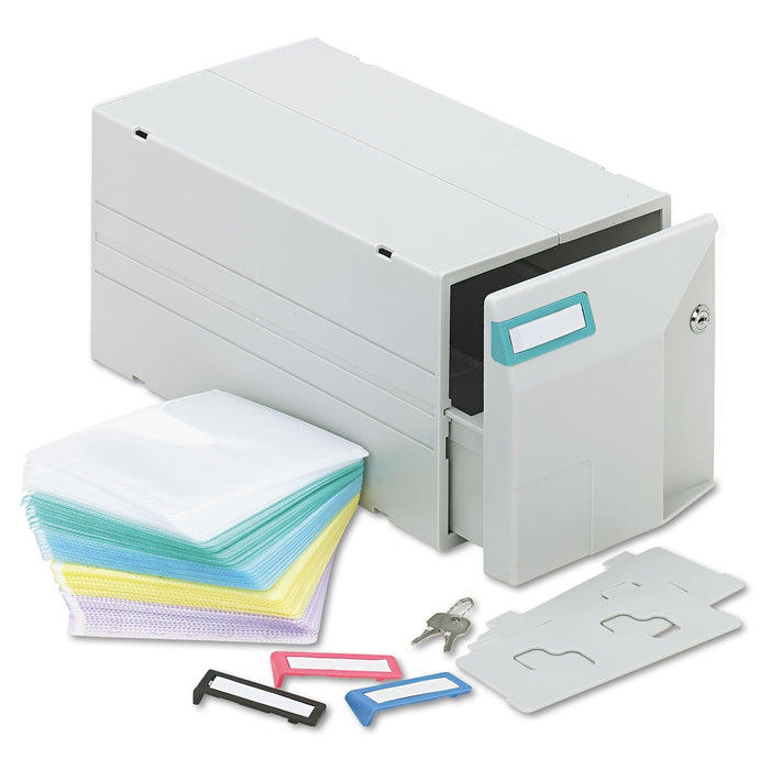 Innovera CD/DVD Storage Drawer, Holds 150 Discs, Light Gray