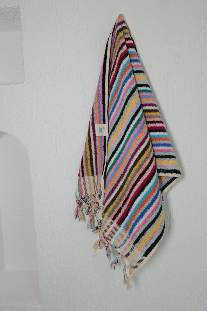 Colorful Striped Hand Towel by NoaPure.com