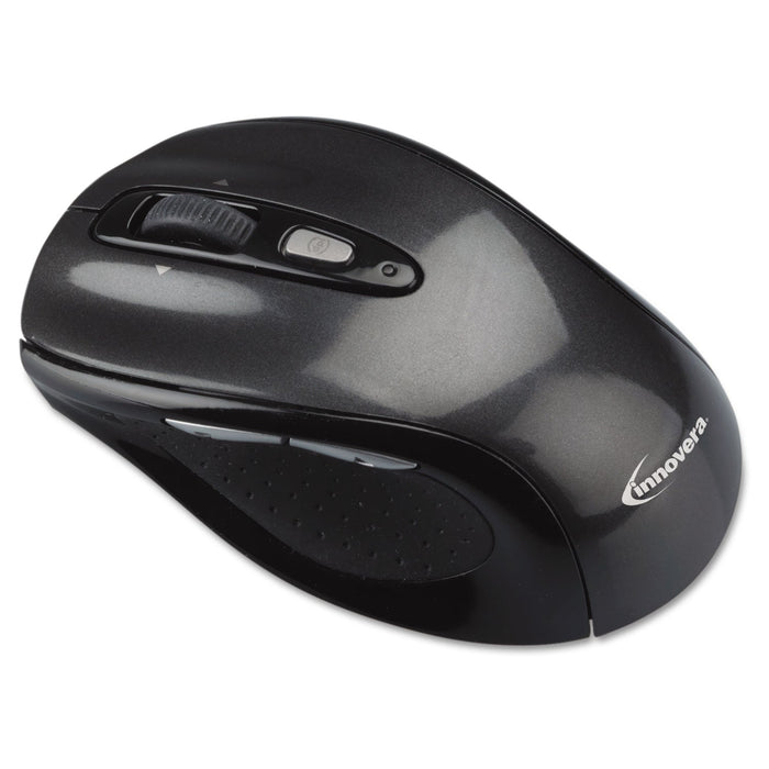 Innovera Wireless Optical Mouse with USB-A, 2.4 GHz Frequency/32 ft Wireless Range, Left/Right Hand Use, Gray/Black