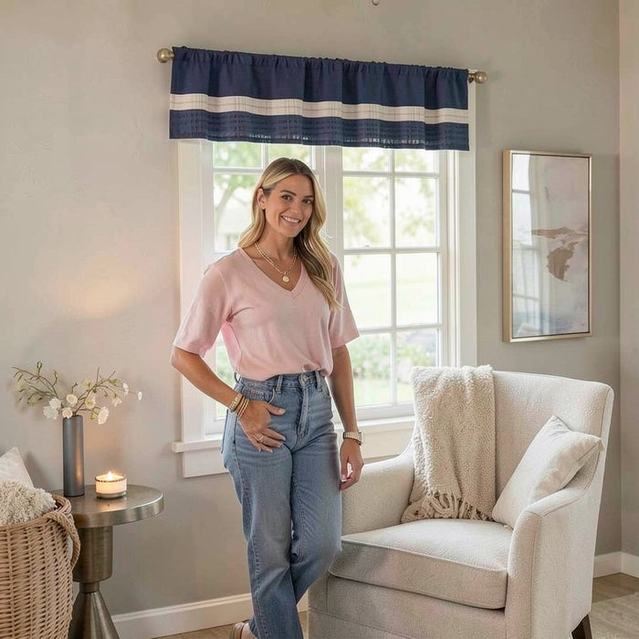 Madison Park Infinity Polyoni Pintuck Window Valance by Vanessa Jane
