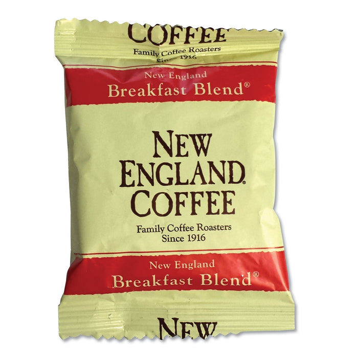New England Coffee Portion Packs, Breakfast Blend, 2.5 oz Pack, 24/Box