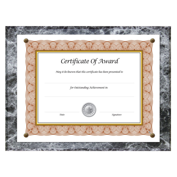 NuDell Award-A-Plaque Document Holder, Acrylic/Plastic, 10.5 x 13, Black