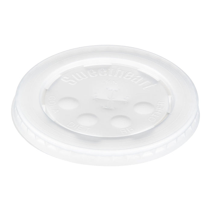 Dart Polystyrene Cold Cup Lids, Fits 12 oz to 24 oz Cups, Translucent, 125/Pack, 16 Packs/Carton