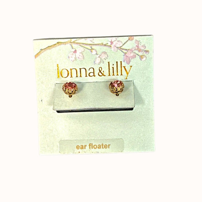 Lonna and Lilly Gold-Tone Stone and Crystal Halo Stud Earrings by Vanessa Jane