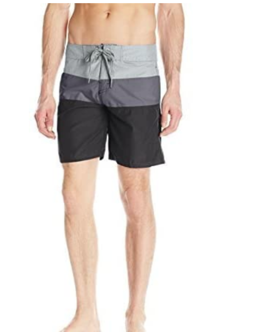 Kanu Surf Mens Phinn Solid Panel Board Short, Grey, Size 34 by Vanessa Jane