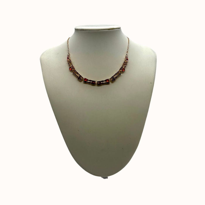 Inc Rose Gold-Tone Multi-Crystal Lariat Necklace by Vanessa Jane