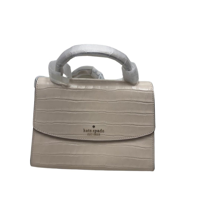 Kate Spade Darcy Croco Embossed Leather Top Handle Satchel, Beige by Vanessa Jane