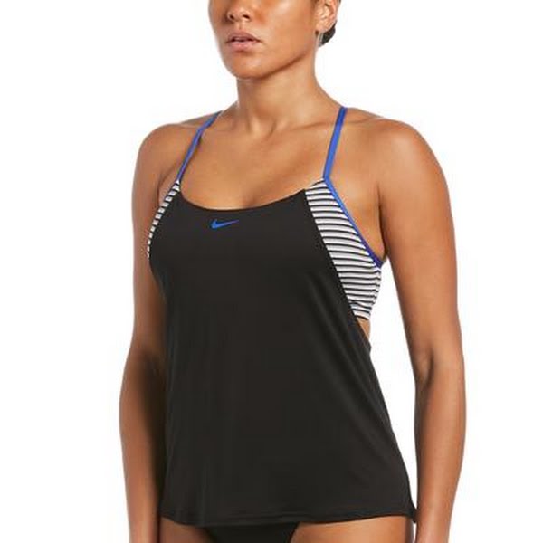 Nike Micro-Stripe Layered Tankini Top by Vanessa Jane