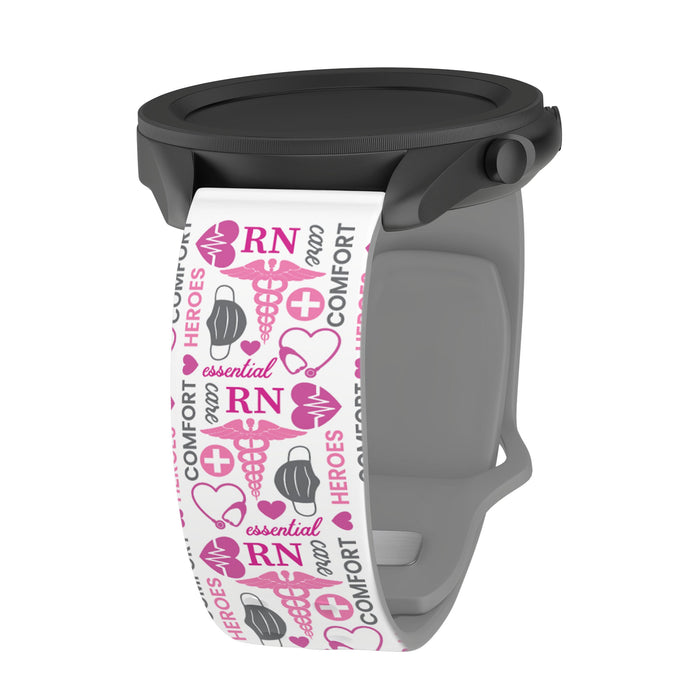 Nursing HD Watchband for Samsung, Garmin, Fossil, and More for Samsung, Garmin, Fossil, and More by Affinity Bands