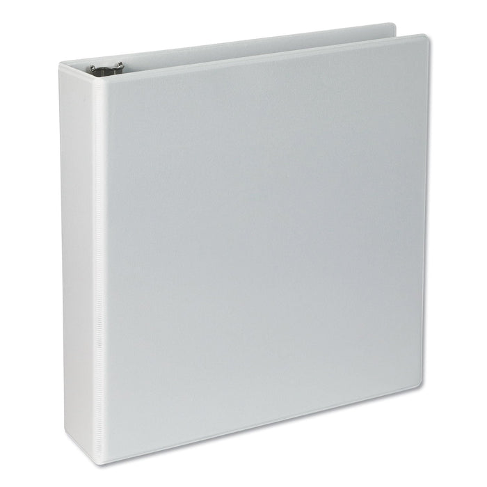 Universal Slant D-Ring View Binder, 3 Rings, 2" Capacity, 11 x 8.5, White, 4/Pack