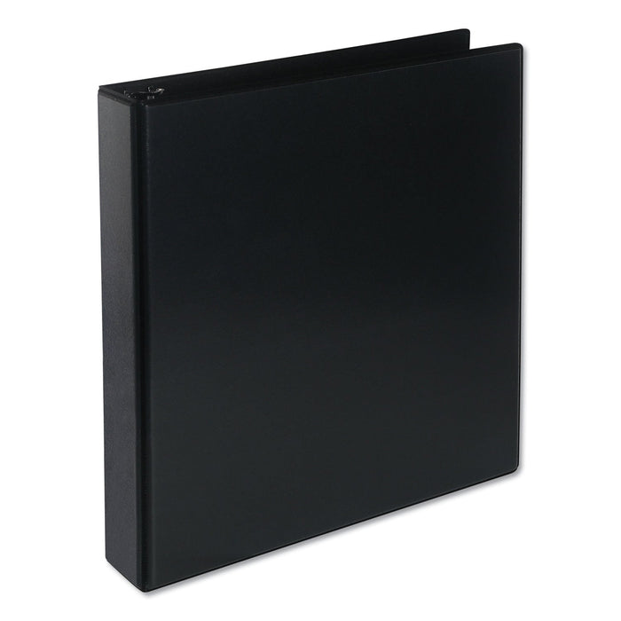 Universal Deluxe Round Ring View Binder, 3 Rings, 1.5" Capacity, 11 x 8.5, Black