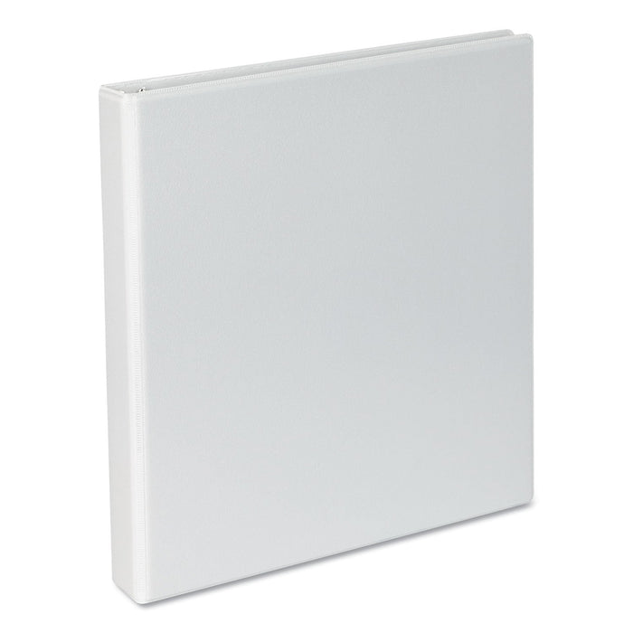 Universal Slant D-Ring View Binder, 3 Rings, 1" Capacity, 11 x 8.5, White