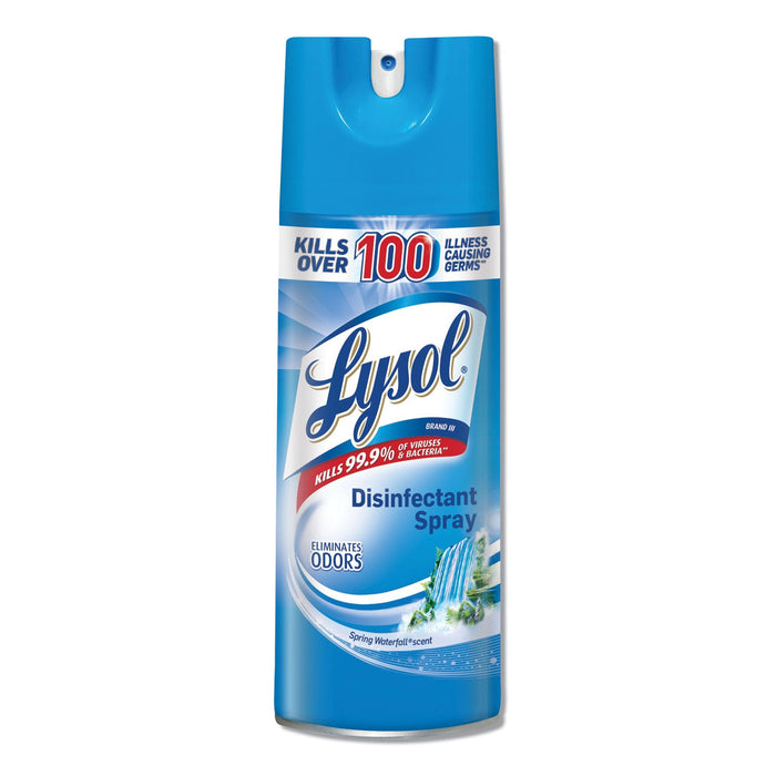 LYSOL Disinfectant Spray, Spring Waterfall, Liquid, 12.5 oz Aerosol Spray, 12/Carton