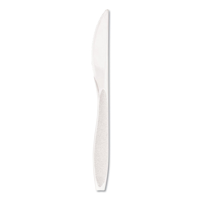 Dart Impress Heavyweight Full-Length Polystyrene Cutlery, Knife, White, 1000/Carton