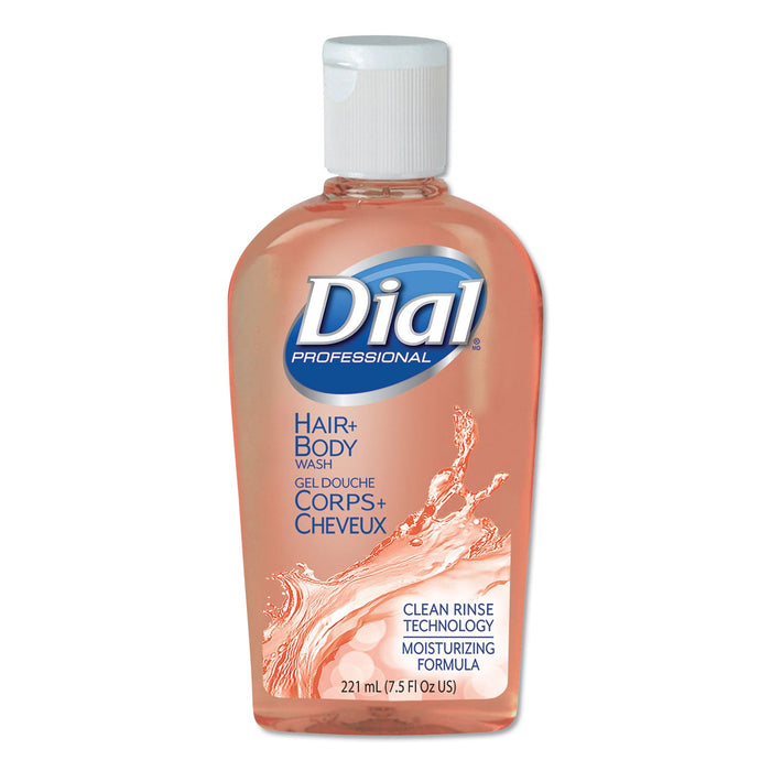 Dial Hair + Body Wash, Neutral Scent, 7.5 oz Flip Cap, 24/Carton