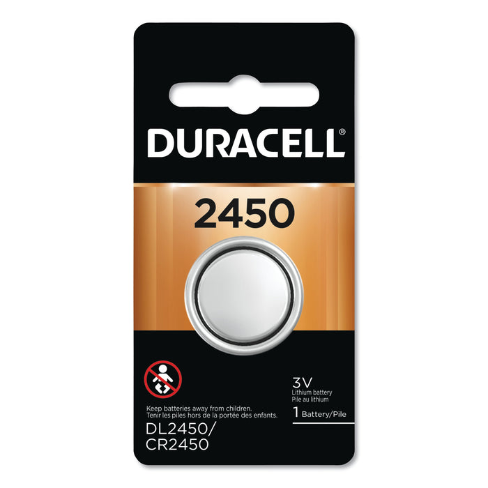 Duracell Lithium Coin Batteries, 2450, 36/Carton