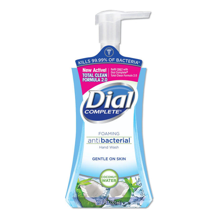 Dial Antibacterial Foaming Hand Wash, Coconut Waters, 7.5 oz Pump Bottle