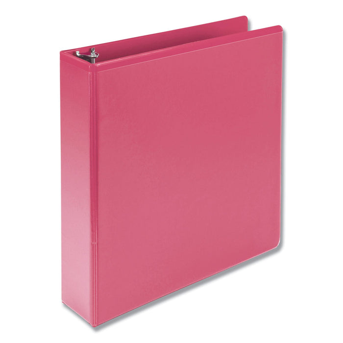 Samsill Earth’s Choice Biobased Durable Fashion View Binder, 3 Rings, 2" Capacity, 11 x 8.5, Berry, 2/Pack