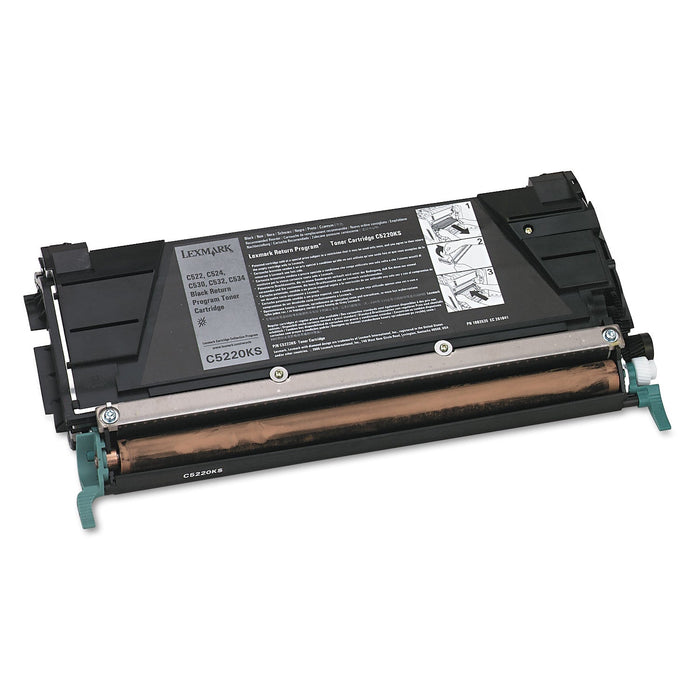 Lexmark C5220KS Return Program Toner, 4,000 Page-Yield, Black