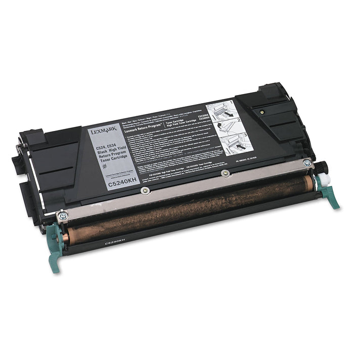 Lexmark C5240KH Return Program High-Yield Toner, 8,000 Page-Yield, Black