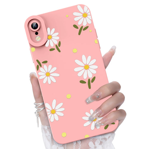 with iPhone XR Phone Case, Fashion Flower Pattern Design Girls Women