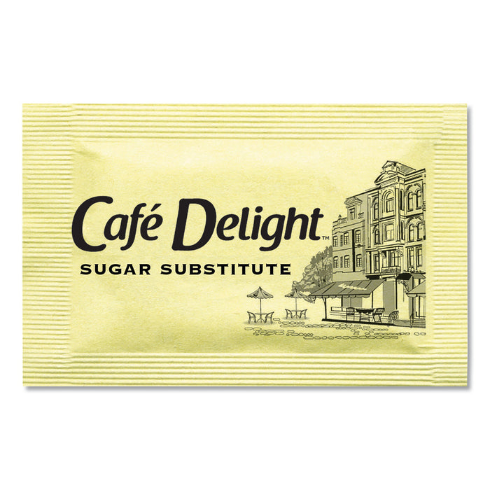 Café Delight Yellow Sweetener Packets, 0.08 g Packet, 2000 Packets/Box